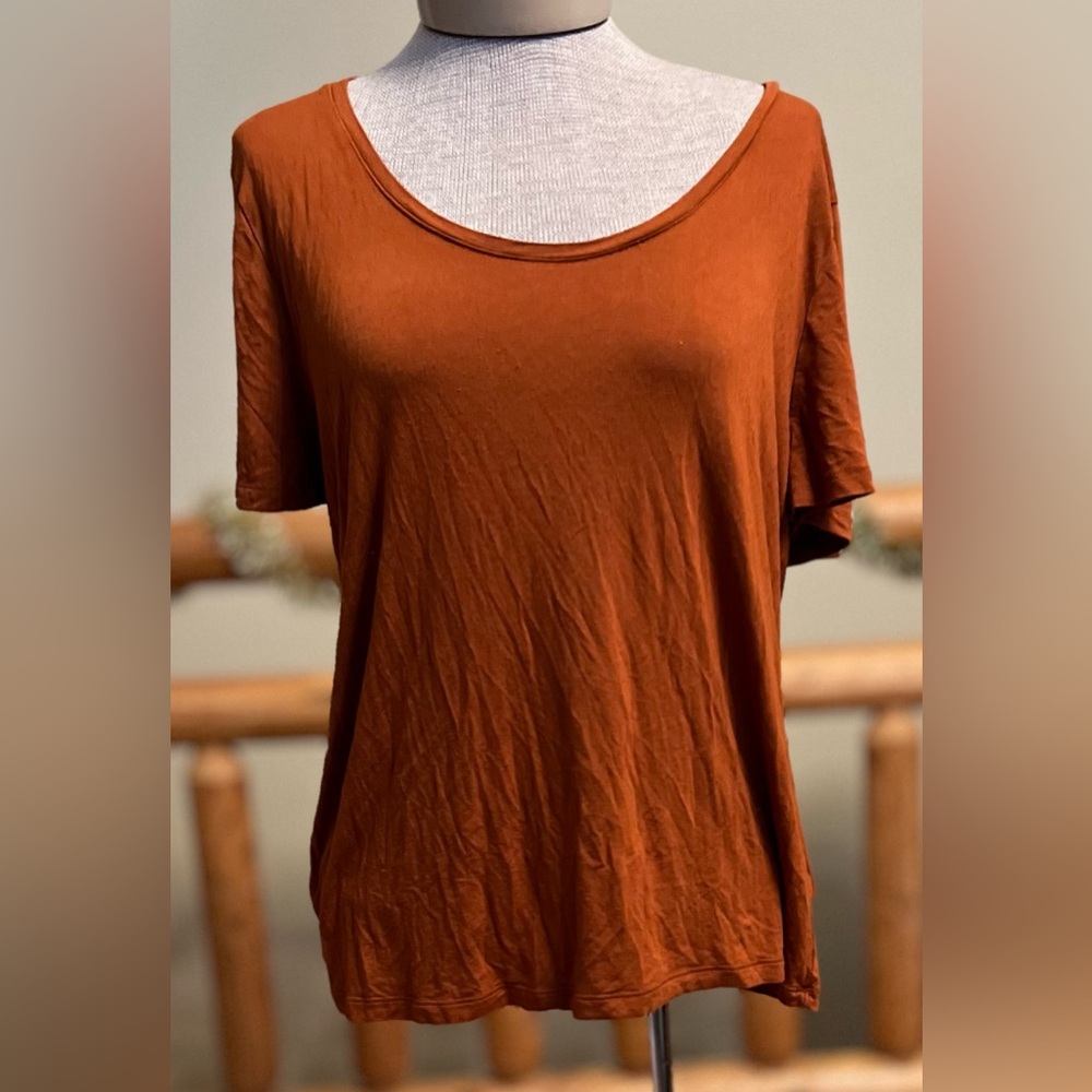 a new day - Soft Scoop-Neck Tee – Large